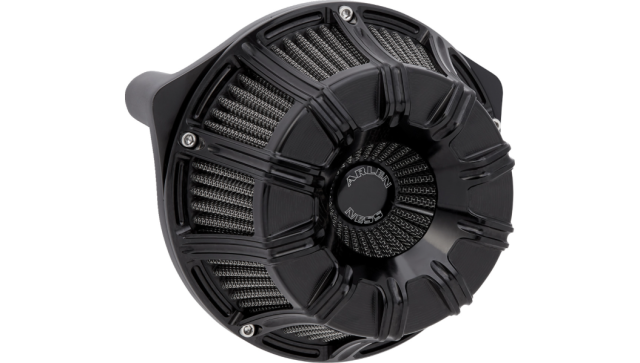 Arlen Ness - Arlen Ness Inverted Air Cleaner - 10 Gauge Black - Gen 2 Milwaukee-8