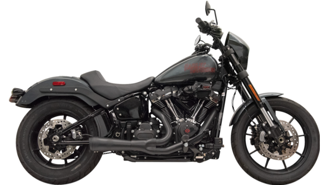 Bassani Xhaust - Bassani Xhaust Ripper 2 Into 1 Short Black Softail 25-later