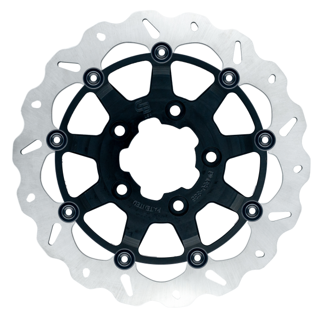 GBRAKES - GBRAKES Brake Rotor - Front 13" Oversize Floating Wave - Black Carrier