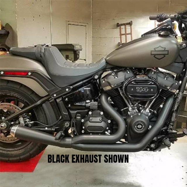 D&D - D&D Abuelo Cat Upswept 2 into 1 Chrome M8 Softail