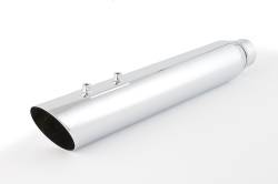 D&D - D&D Fat Cat 2 into 1 Chrome Back Cut Perforated Wrapped Baffle 95-08 Touring - Image 2