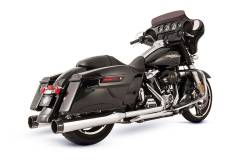 S&S Cycle - S&S Cycle Chrome El Dorado 50 State Exhaust System with Black Tracer End Caps - Image 1