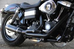 D&D - D&D Bob Cat Upswept 2 into 1 Black with Carbon Fiber Sleeve 06-17 Dyna - Image 2