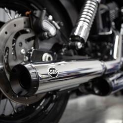 S&S Cycle - S&S Cycle 4" Grand National Chrome Slip On Mufflers - Image 1