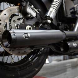 S&S Cycle - S&S Cycle 4" Grand National Black Slip On Mufflers - Image 1