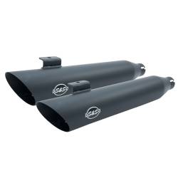 S&S Cycle - S&S Cycle 4" Slash Cut Black Slip On Mufflers - Image 3