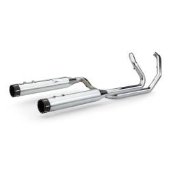 S&S Cycle - S&S Cycle Chrome El Dorado 50 State Exhaust System with Black Tracer End Caps - Image 1
