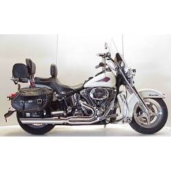 D&D - D&D Fat Cat 2 into 1 Chrome Louvered Baffle 84-17 Softail Heritage - Image 2