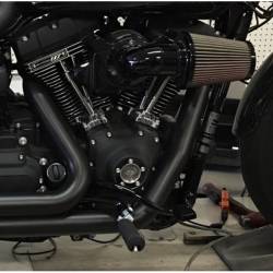 D&D - D&D Boss Boarzilla 2-1 Black Perforated Wrapped Baffle Exhaust System Dyna - Image 1