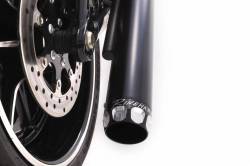 Rinehart - Rinehart 3" Slip-On Exhaust for Harley Softail Chrome with Black Straight End Caps - Image 4