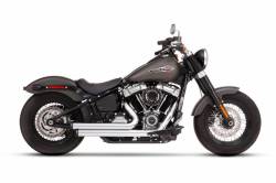 Rinehart - Rinehart - Softail 2-into-2 System Flush Black with Black End Caps - Image 1