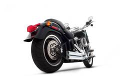 Rinehart - Rinehart - Softail 2-into-2 System Flush Black with Black End Caps - Image 4