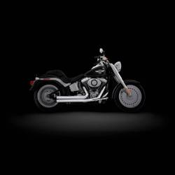 Rinehart - Rinehart - Softail 2-into-2 System Flush Black with Black End Caps - Image 10