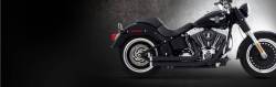 Rinehart - Rinehart - Softail 2-into-2 System Flush Black with Black End Caps - Image 11