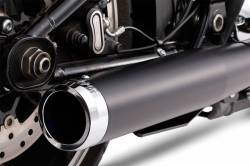 Rinehart - Rinehart 2018-Later (Fitment 1) 2-Into-1 Exhaust for Harley Softail Black with Black End Caps - Image 2