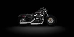 Rinehart - Rinehart 3" Slip-On Exhaust for Harley Sportster Chrome with Chrome Scalloped End Caps - Image 10