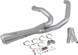 Bassani Xhaust - Bassani Ripper 2-into-1 Short Megaphone System M8 FLH Chrome - Image 2