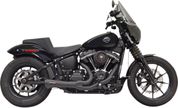 Bassani Xhaust - Bassani Xhaust Ripper 2 Into 1 Short Exhaust - Black - M8 Softail - Image 1