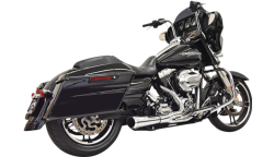 Bassani Xhaust - Bassani Ripper 2-into-1 Short Megaphone System Twin Cam FLH Chrome - Image 2