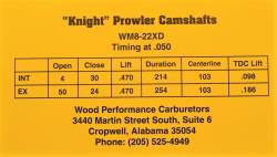 Wood Performance - Wood Performance WM8-22XD Chain Drive Camshaft with Pushrods, Lifters & Kit - Image 2