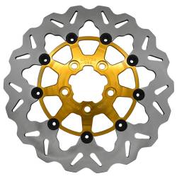 Galfer - Galfer Brake Rotor - Rear 11.8" Standard Floating Wave - Gold Carrier - Image 1