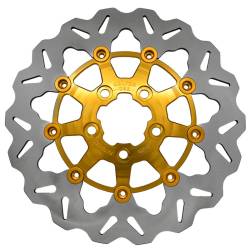 Galfer - Galfer Brake Rotor - Rear 11.8" Standard Floating Wave - Gold Carrier - Image 3