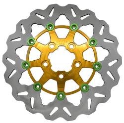 Galfer - Galfer Brake Rotor - Rear 11.8" Standard Floating Wave - Gold Carrier - Image 4