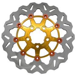 Galfer - Galfer Brake Rotor - Rear 11.8" Standard Floating Wave - Gold Carrier - Image 6