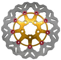 Galfer - Galfer Brake Rotor - Rear 11.8" Standard Floating Wave - Gold Carrier - Image 7