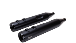 S&S Cycle - S&S Cycle 4.5" GNX Black Slip On Mufflers Harley Touring Twin Cam - Image 1