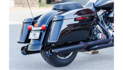 S&S Cycle - S&S Cycle 4.5" GNX Black Slip On Mufflers Harley Touring Twin Cam - Image 2