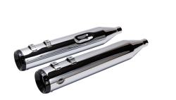 S&S Cycle - S&S Cycle 4.5" GNX Chrome Slip On Mufflers Harley Touring Twin Cam - Image 1