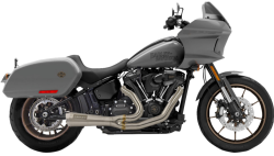 Bassani Xhaust - Bassani Xhaust Ripper 2 Into 1 Short Exhaust - Stainless - Softail Low Rider ST Sport Glide - Image 1