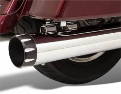 Bassani Xhaust - Bassani Xhaust 4 Inch Quick Change Slip-On Mufflers - Chrome/Black - Twin Cam Touring - Image 2