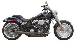 Bassani Xhaust - Bassani Xhaust Road Rage B4 2 Into 1 Megaphone Exhaust - Black - Softail Breakout Fat Boy FXDR - Image 2
