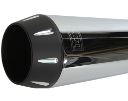 Bassani Xhaust - Bassani Xhaust Road Rage 2 Into 1 Long Megaphone Exhaust - Chrome/Black - 1991-2005 Dyna - Image 3