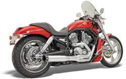 Bassani Xhaust - Bassani Xhaust Road Rage II B1 Power 2 Into 1 Exhaust - Chrome/Black - 2002-2005 V-Rod - Image 2
