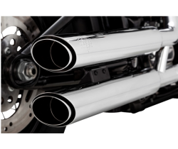 Vance & Hines - Vance & Hines 3 Inch Round Twin Slash PCX Slip-On Muffler - Chrome - M8 Softail Fat Boy Breakout - Image 2