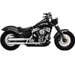 Vance & Hines - Vance & Hines 3 Inch Round Twin Slash PCX Slip-On Muffler - Chrome - M8 Softail Fat Boy Breakout - Image 3