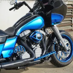 Arlen Ness - Arlen Ness Clear Tear Air Cleaner - Blue - Milwaukee-8 - Image 3