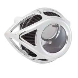 Arlen Ness - Arlen Ness Clear Tear Air Cleaner - Chrome - Twin Cam FBW - Image 1