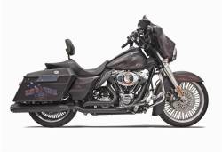 Bassani Xhaust - Bassani Xhaust 4 Inch Quick Change Slip-On Mufflers - Black - Twin Cam Touring - Image 1