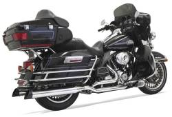 Bassani Xhaust - Bassani Xhaust 4 Inch Quick Change Slip-On Mufflers - Chrome/Black - Twin Cam Touring - Image 1