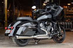 S&S Cycle - S&S 2 Into 1 Qualifier Full Length Exhaust System - Indian Challenger/Pursuit/Chieftain/Roadmaster - Brushed Stainless - Image 2