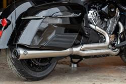 S&S Cycle - S&S 2 Into 1 Qualifier Full Length Exhaust System - Indian Challenger/Pursuit/Chieftain/Roadmaster - Brushed Stainless - Image 3