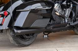 S&S Cycle - S&S 2 Into 1 Qualifier Full Length Exhaust System - Indian Challenger/Pursuit/Chieftain/Roadmaster - Guardian Black - Image 3