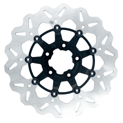 GBRAKES - GBRAKES Brake Rotor - Front 12.5" Oversize Floating Wave - Black Carrier - Image 1