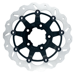 GBRAKES - GBRAKES Brake Rotor - Front 13" Oversize Floating Wave - Black Carrier - Image 1
