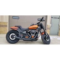 D&D - D&D Abuelo Cat Upswept 2 into 1 Black M8 Softail - Image 1