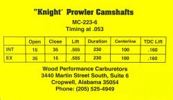 Wood Performance - Mickey Cohen Signature Series MC223-6 Camshafts with Fuel Moto Install Kit - Image 2